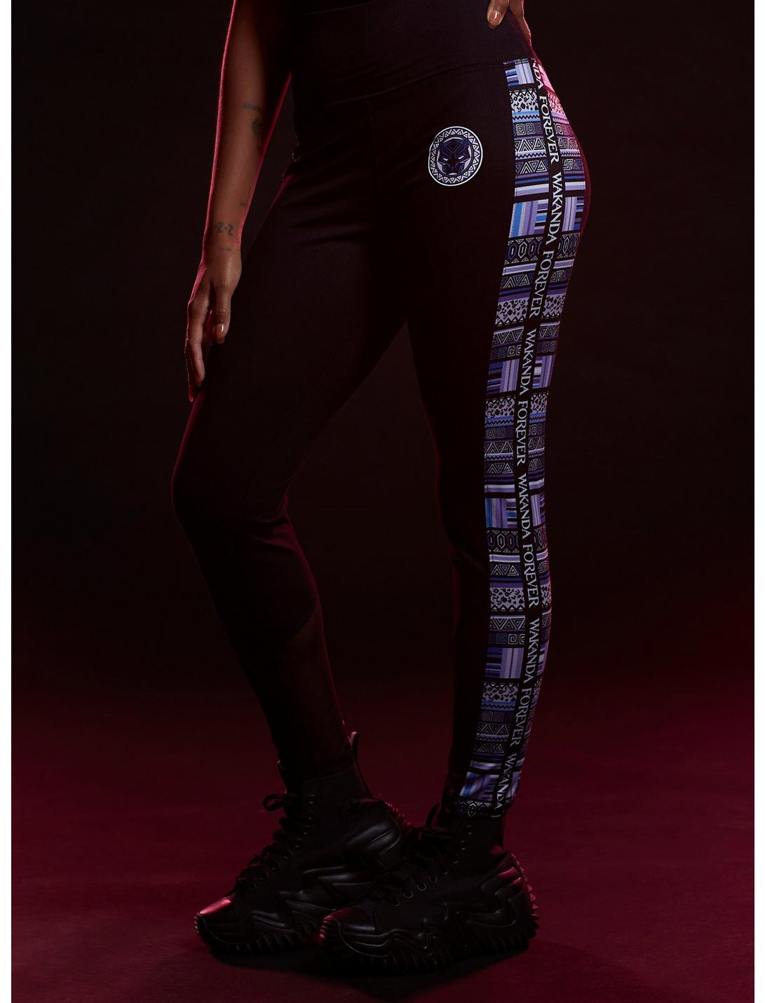 Her Universe Marvel Black Panther: Wakanda Forever Geometric Stripe Leggings HUNIVERS Her Universe Marvel Black Panther: Wakanda Forever Geometric Stripe Leggings -transcendentactive shop 19017306 hi