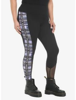 HUNIVERS Her Universe Marvel Black Panther: Wakanda Forever Geometric Stripe Leggings Plus Size -transcendentactive shop 19018975 av2