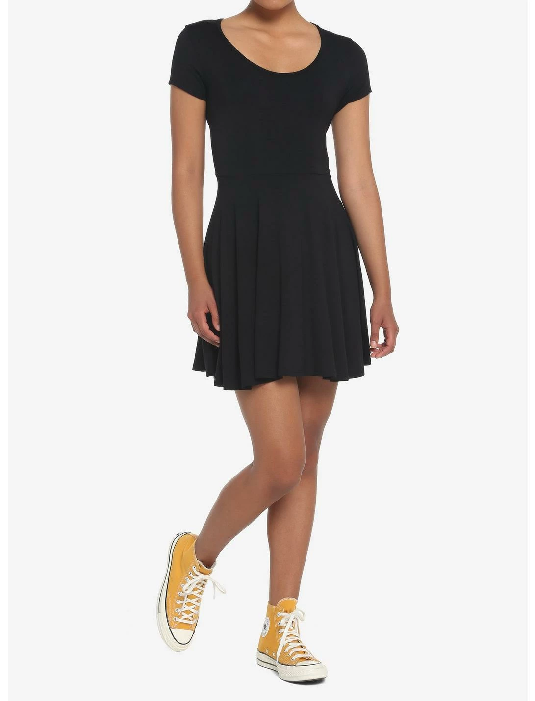 HUNIVERS Black Skater Dress 4 HUNIVERS Black Skater Dress - Image 2