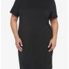 HUNIVERS Black T-Shirt Dress Plus Size 2 HUNIVERS Black T-Shirt Dress Plus Size -transcendentactive shop 19166969 hi