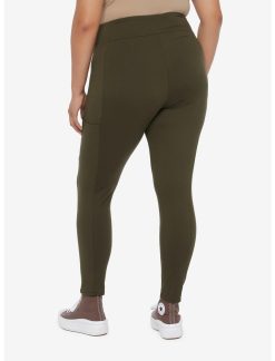 HUNIVERS Olive Leggings With Pocket Plus Size 4 HUNIVERS Olive Leggings With Pocket Plus Size -transcendentactive shop 19167975 av2