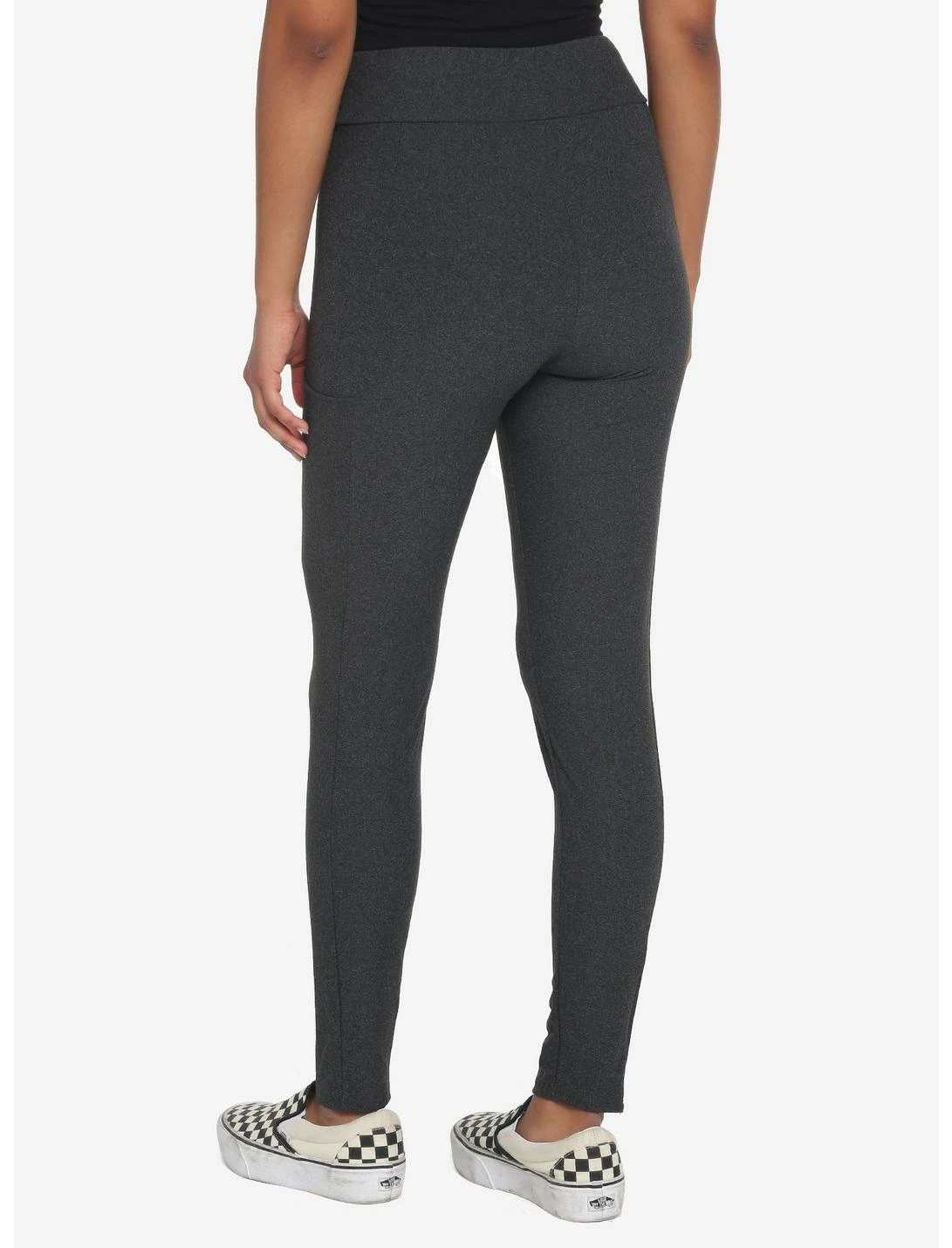 HUNIVERS Charcoal Grey Leggings With Pocket 4 HUNIVERS Charcoal Grey Leggings With Pocket - Image 2