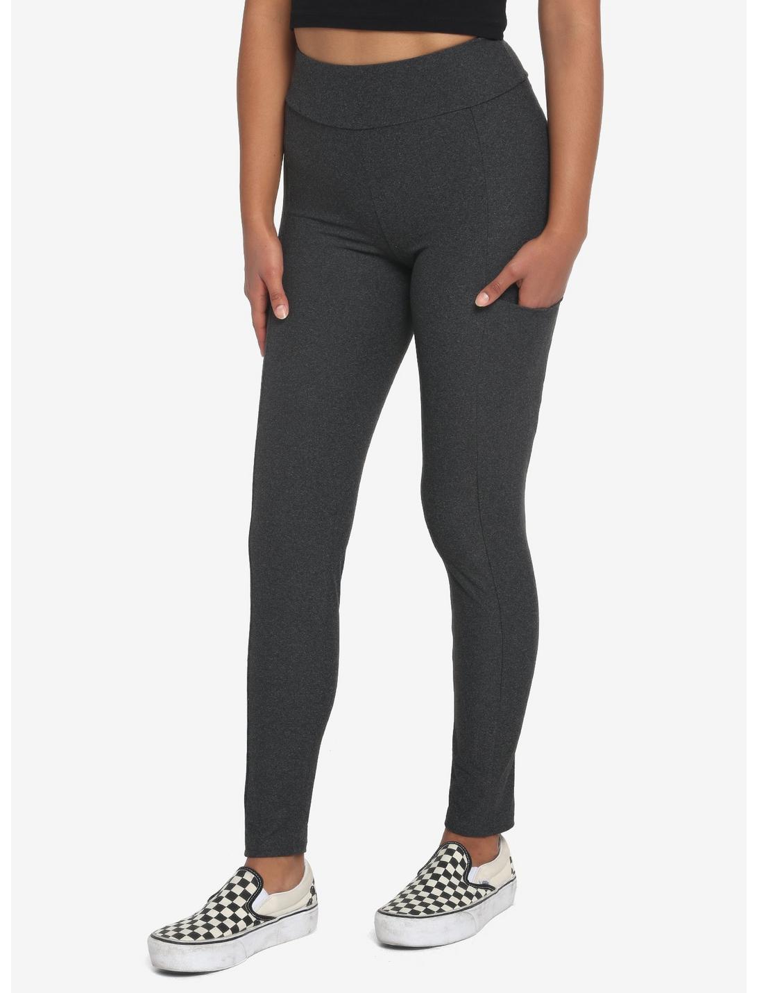 Charcoal Grey Leggings With Pocket HUNIVERS Charcoal Grey Leggings With Pocket -transcendentactive shop 19167982 hi