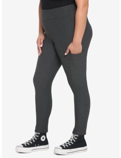HUNIVERS Charcoal Grey Leggings With Pocket Plus Size 4 HUNIVERS Charcoal Grey Leggings With Pocket Plus Size -transcendentactive shop 19167990 av2