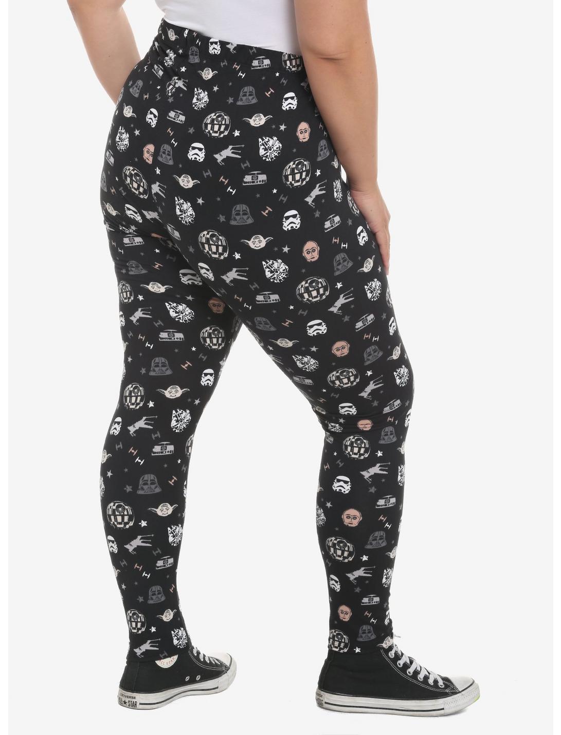 Her Universe Star Wars Allover Print Leggings Plus Size HUNIVERS Her Universe Star Wars Allover Print Leggings Plus Size -transcendentactive shop 19168105 av1