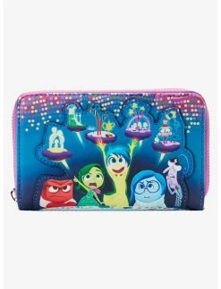 LOUNGFLY Loungefly Disney Pixar Inside Out Glow-In-The-Dark Zipper Wallet