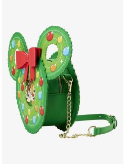 LOUNGFLY Loungefly Disney Chip 'N' Dale Wreath Crossbody Bag -transcendentactive shop 19169833 av3