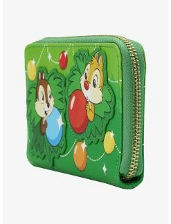 LOUNGFLY Loungefly Disney Chip 'N' Dale Christmas Zipper Wallet -transcendentactive shop 19169835 av3
