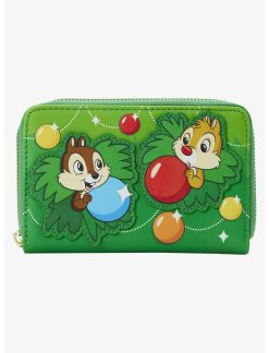 LOUNGFLY Loungefly Disney Chip 'N' Dale Christmas Zipper Wallet