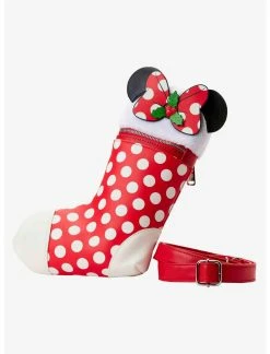 LOUNGFLY Loungefly Disney Minnie Mouse Holiday Stocking Crossbody Bag
