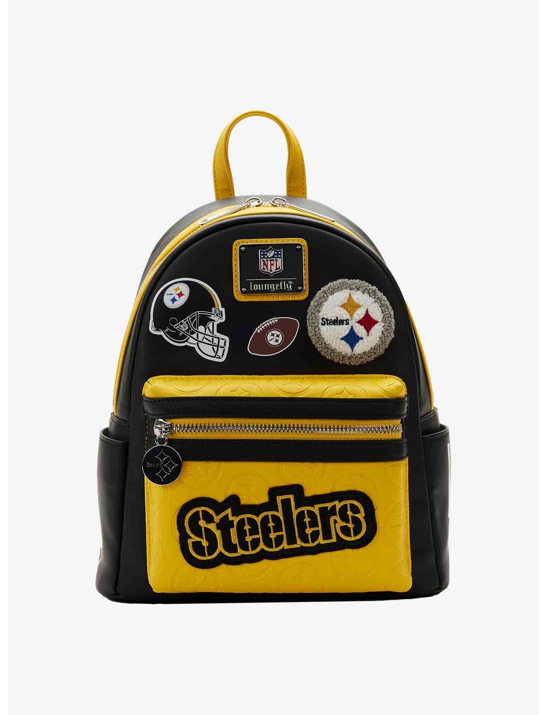 Loungefly NFL Pittsburg Steelers Icon Patches Mini Backpack LOUNGFLY Loungefly NFL Pittsburg Steelers Icon Patches Mini Backpack -transcendentactive shop 19170155 hi