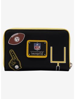 LOUNGFLY Loungefly NFL Pittsburg Steelers Icon Zipper Wallet -transcendentactive shop 19170157 av2