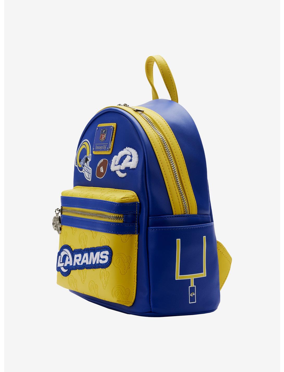 Loungefly NFL LA Rams Icon Patches Mini Backpack LOUNGFLY Loungefly NFL LA Rams Icon Patches Mini Backpack -transcendentactive shop 19170175 av1