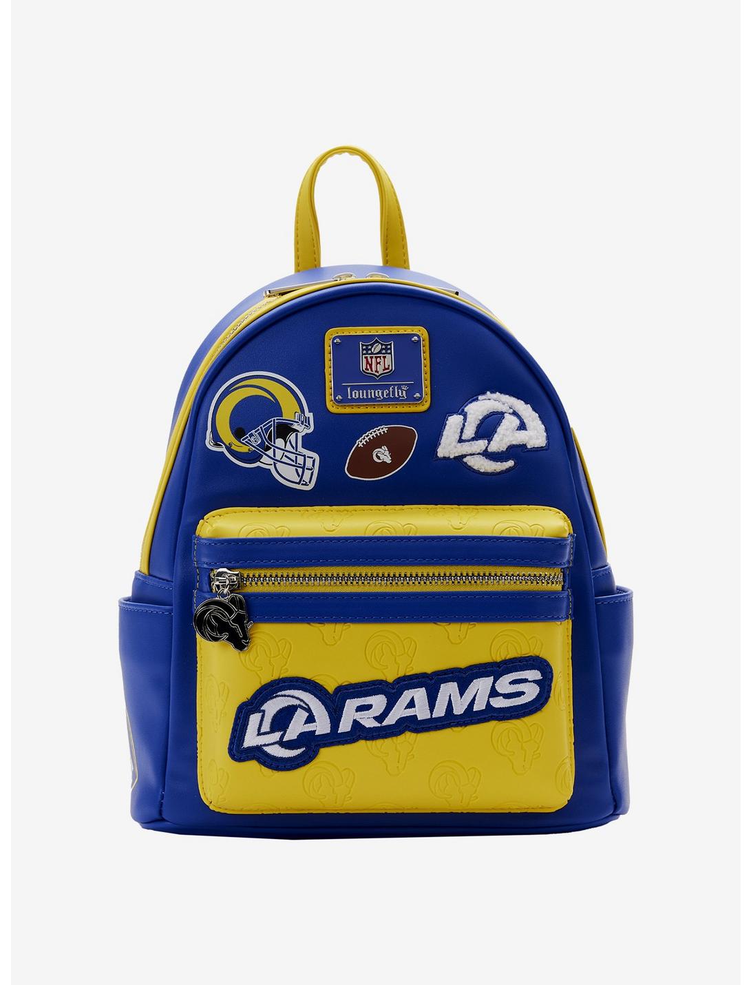 Loungefly NFL LA Rams Icon Patches Mini Backpack LOUNGFLY Loungefly NFL LA Rams Icon Patches Mini Backpack -transcendentactive shop 19170175 hi