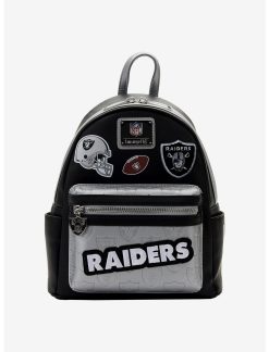 LOUNGFLY Loungefly NFL Las Vegas Raiders Icon Patches Mini Backpack