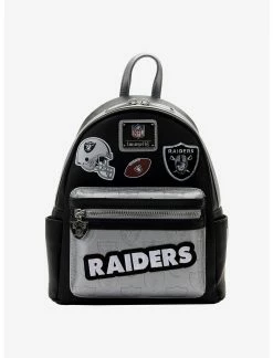 LOUNGFLY Loungefly NFL Las Vegas Raiders Icon Patches Mini Backpack