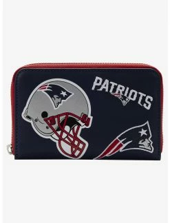 LOUNGFLY Loungefly NFL New England Patriots Icon Zipper Wallet