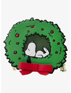 LOUNGFLY Loungefly Peanuts Snoopy Wreath Light-Up Crossbody Bag