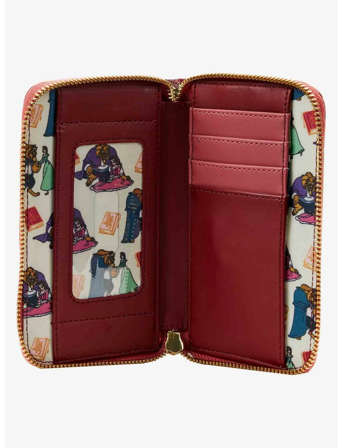 LOUNGFLY Loungefly Disney Beauty And The Beast Reading Zipper Wallet 5 LOUNGFLY Loungefly Disney Beauty And The Beast Reading Zipper Wallet - Image 3