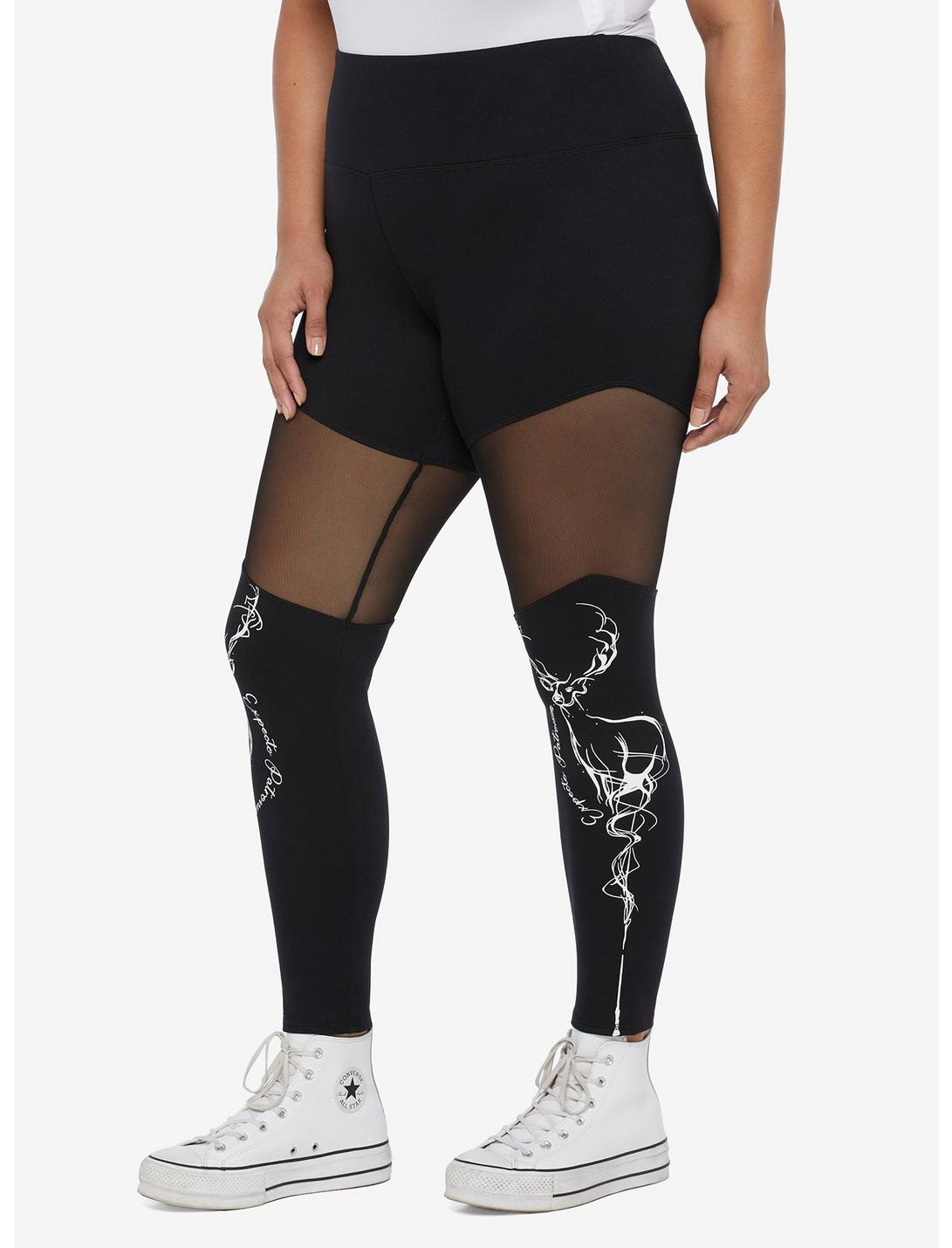 Harry Potter Patronus Spell Mesh Leggings Plus Size HUNIVERS Harry Potter Patronus Spell Mesh Leggings Plus Size -transcendentactive shop 19178954 hi