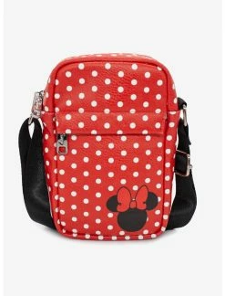 HUNIVERS Disney Minnie Mouse Polka Dots Vegan Leather Crossbody Bag