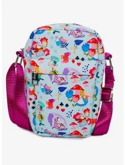 HUNIVERS Disney Alice In Wonderland Scatter Print Vegan Leather Crossbody Bag