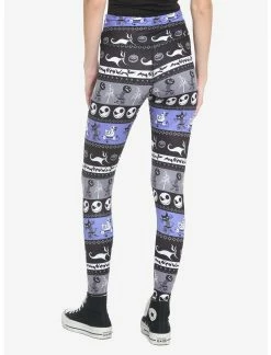 HUNIVERS The Nightmare Before Christmas Fair Isle Leggings -transcendentactive shop 19179425 av1