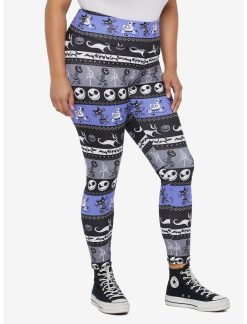 HUNIVERS The Nightmare Before Christmas Fair Isle Leggings Plus Size