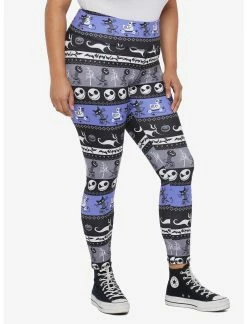 HUNIVERS The Nightmare Before Christmas Fair Isle Leggings Plus Size