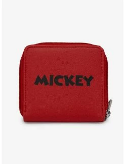 HUNIVERS Disney Mickey Mouse Red Black Zip Wallet -transcendentactive shop 19179501 av3