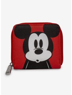 HUNIVERS Disney Mickey Mouse Red Black Zip Wallet