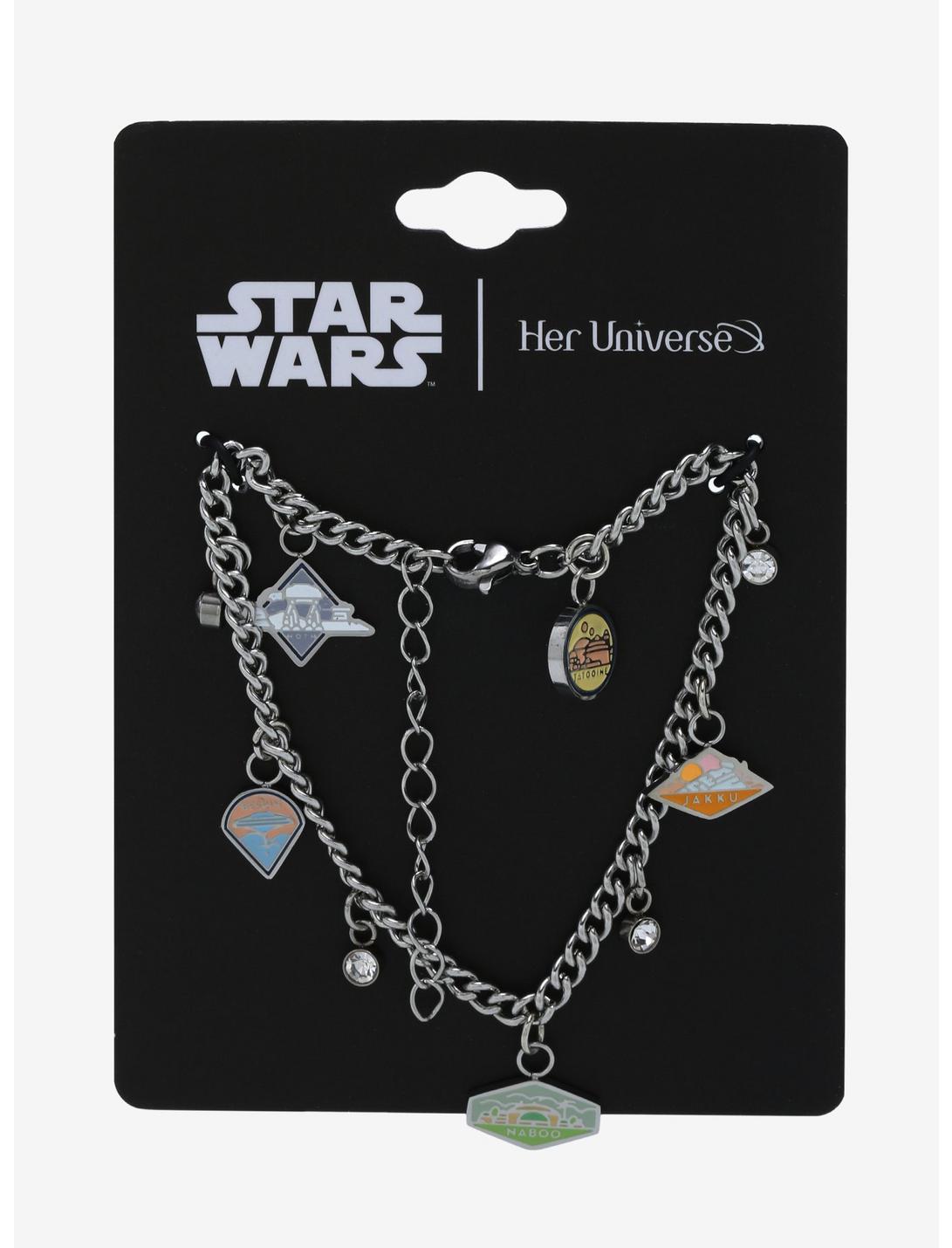 Her Universe Star Wars Planets Charm Bracelet HUNIVERS Her Universe Star Wars Planets Charm Bracelet -transcendentactive shop 19198762 av2