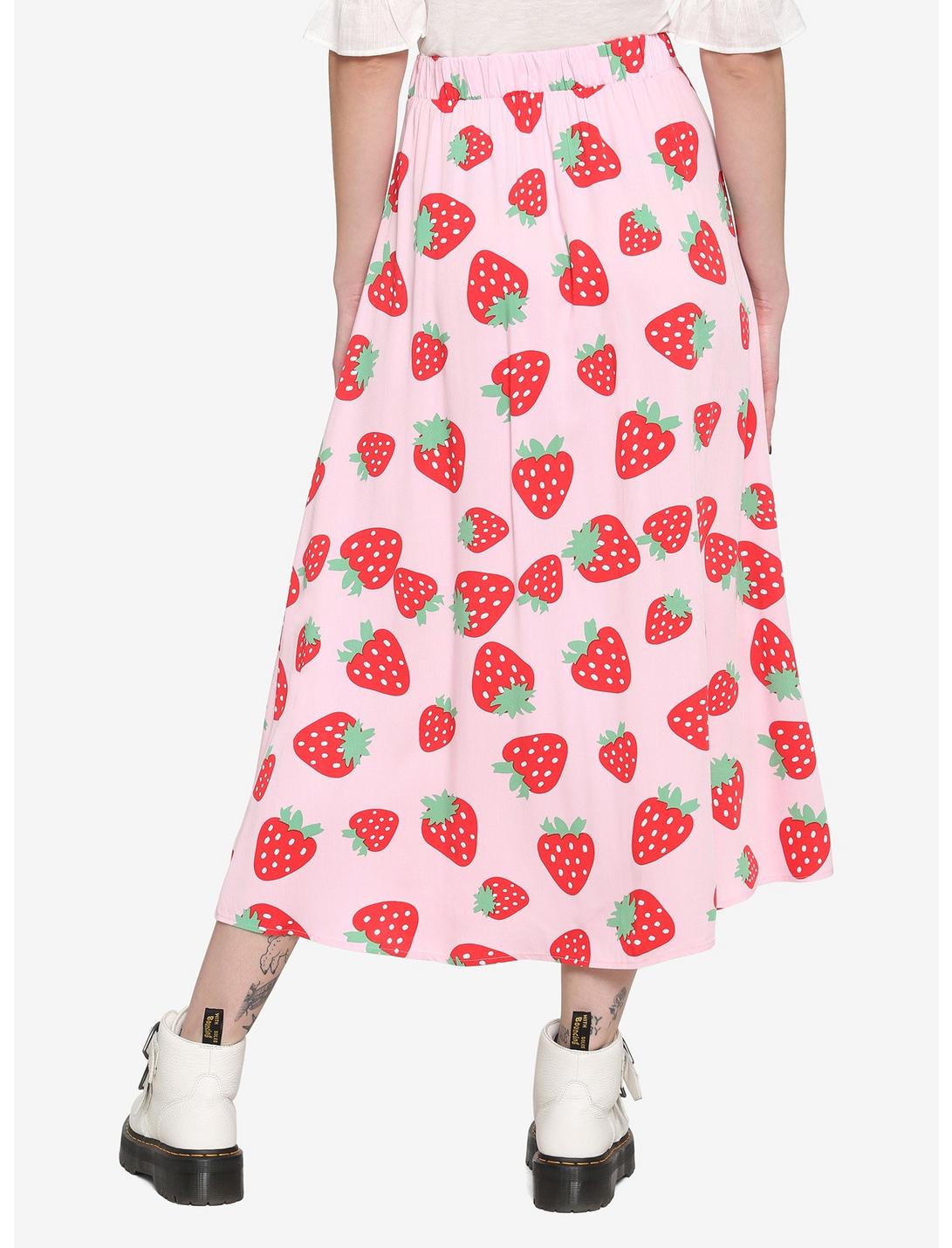 Pink Strawberry Maxi Skirt HUNIVERS Pink Strawberry Maxi Skirt -transcendentactive shop 19215649 av1