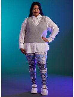 HUNIVERS Her Universe Studio Ghibli My Neighbor Totoro Holiday Fair Isle Leggings Plus Size -transcendentactive shop 19319373 av1