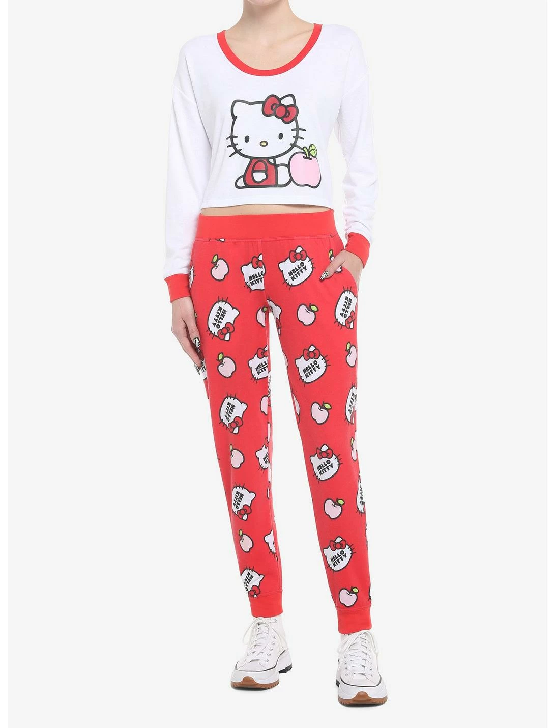 HUNIVERS Hello Kitty Apple Jogger Pajama Pants 5 HUNIVERS Hello Kitty Apple Jogger Pajama Pants - Image 3