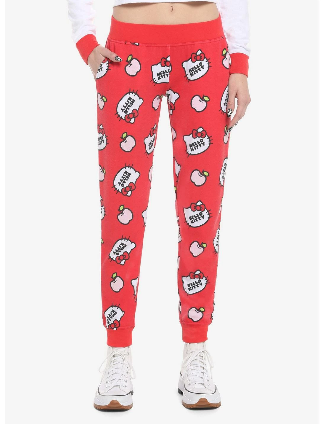 HUNIVERS Hello Kitty Apple Jogger Pajama Pants 3 HUNIVERS Hello Kitty Apple Jogger Pajama Pants