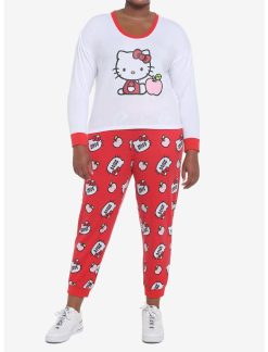 HUNIVERS Hello Kitty Apple Jogger Pajama Pants Plus Size -transcendentactive shop 19320190 av2