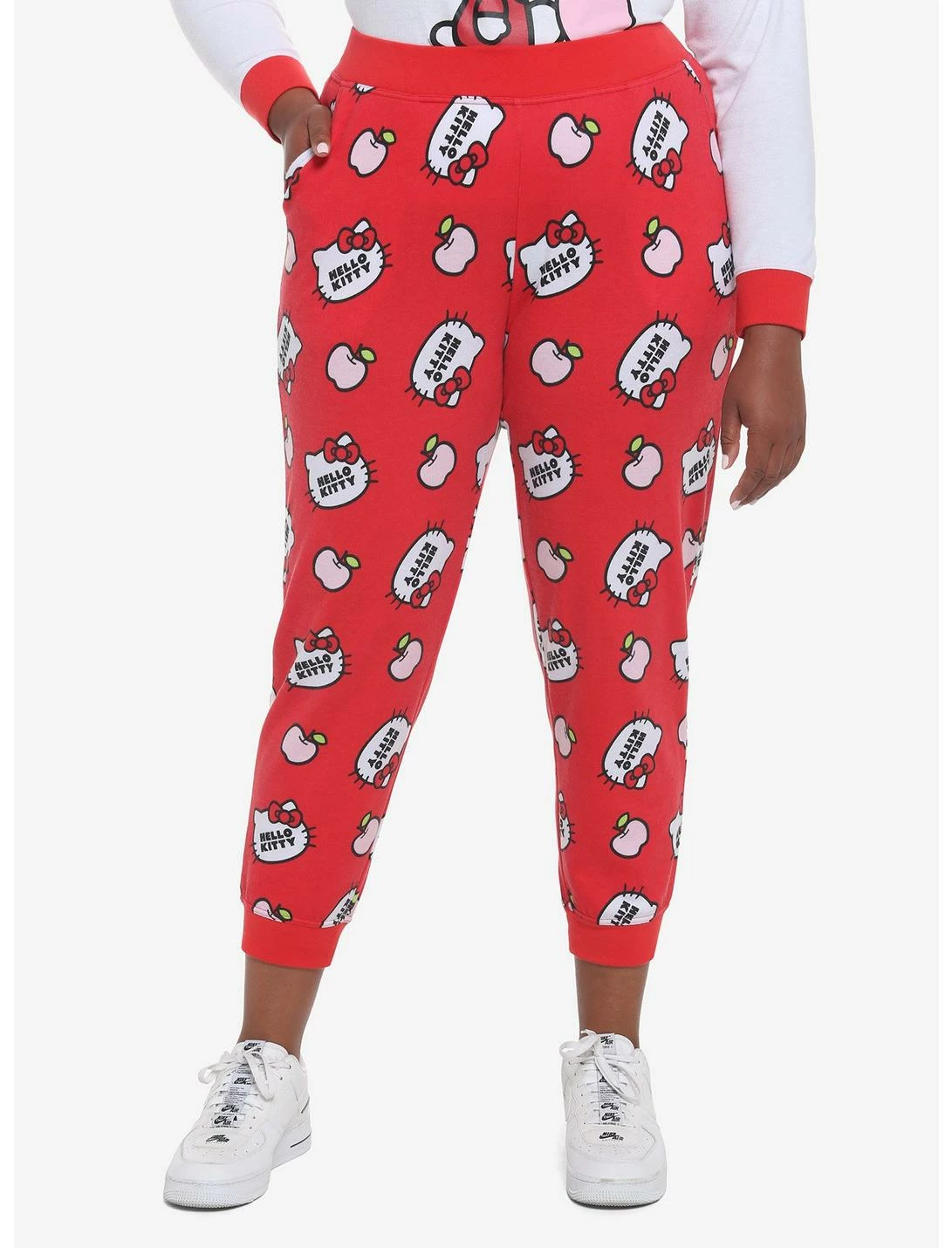 HUNIVERS Hello Kitty Apple Jogger Pajama Pants Plus Size 3 HUNIVERS Hello Kitty Apple Jogger Pajama Pants Plus Size