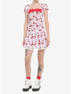 HUNIVERS Hello Kitty Apple Stripe Pleated Skirt -transcendentactive shop 19320197 av2