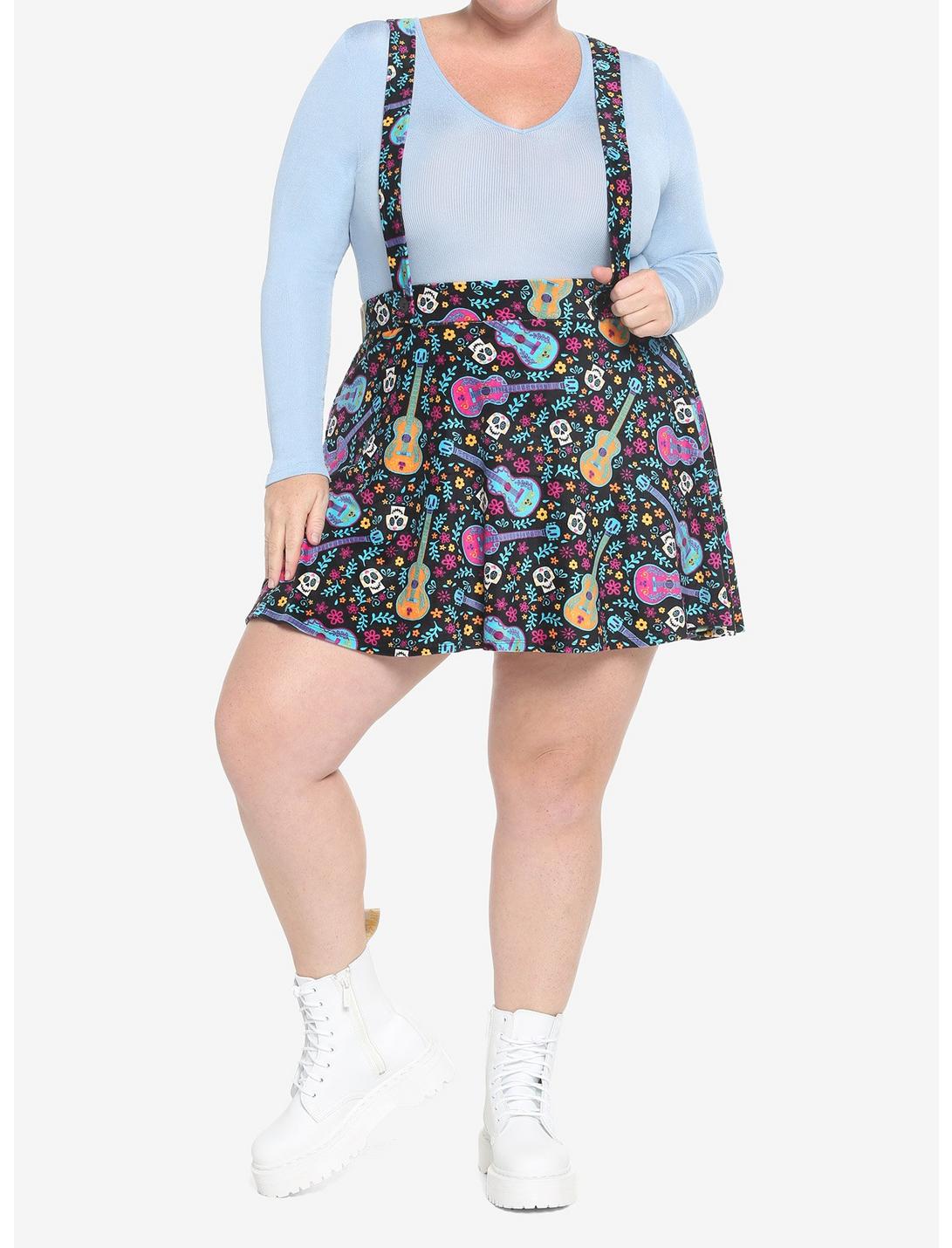 Disney Pixar Coco Sugar Skull & Guitar Velvet Suspender Skirt Plus Size HUNIVERS Disney Pixar Coco Sugar Skull & Guitar Velvet Suspender Skirt Plus Size -transcendentactive shop 19320212 av1