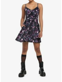 HUNIVERS Dark Rose Velvet Cami Dress -transcendentactive shop 19353747 av1