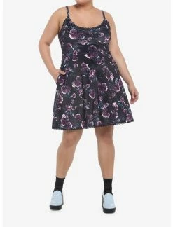 HUNIVERS Dark Rose Velvet Cami Dress Plus Size -transcendentactive shop 19353755 av1
