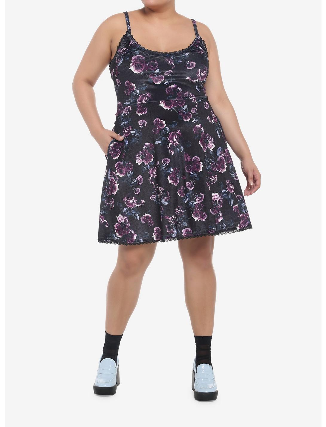 Dark Rose Velvet Cami Dress Plus Size HUNIVERS Dark Rose Velvet Cami Dress Plus Size -transcendentactive shop 19353755 av1