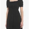 HUNIVERS Black Smocked Mini Dress -transcendentactive shop 19353762 hi