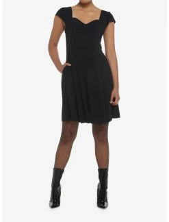 HUNIVERS Black Retro Sweetheart Dress -transcendentactive shop 19353777 av1
