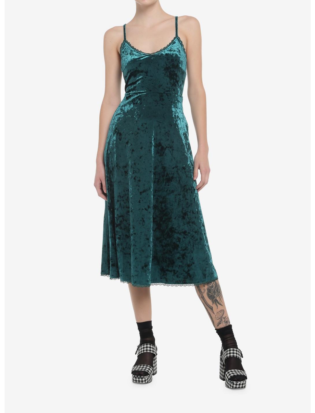 Green Velvet Midi Slip Dress HUNIVERS Green Velvet Midi Slip Dress -transcendentactive shop 19353792 hi