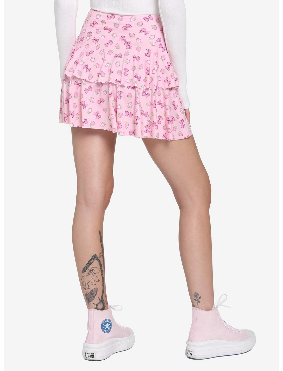 Stawberries & Bows Tiered Skirt HUNIVERS Stawberries & Bows Tiered Skirt -transcendentactive shop 19384908 av1
