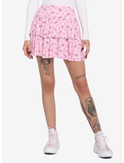 transcendentactive shop 16 HUNIVERS Stawberries & Bows Tiered Skirt