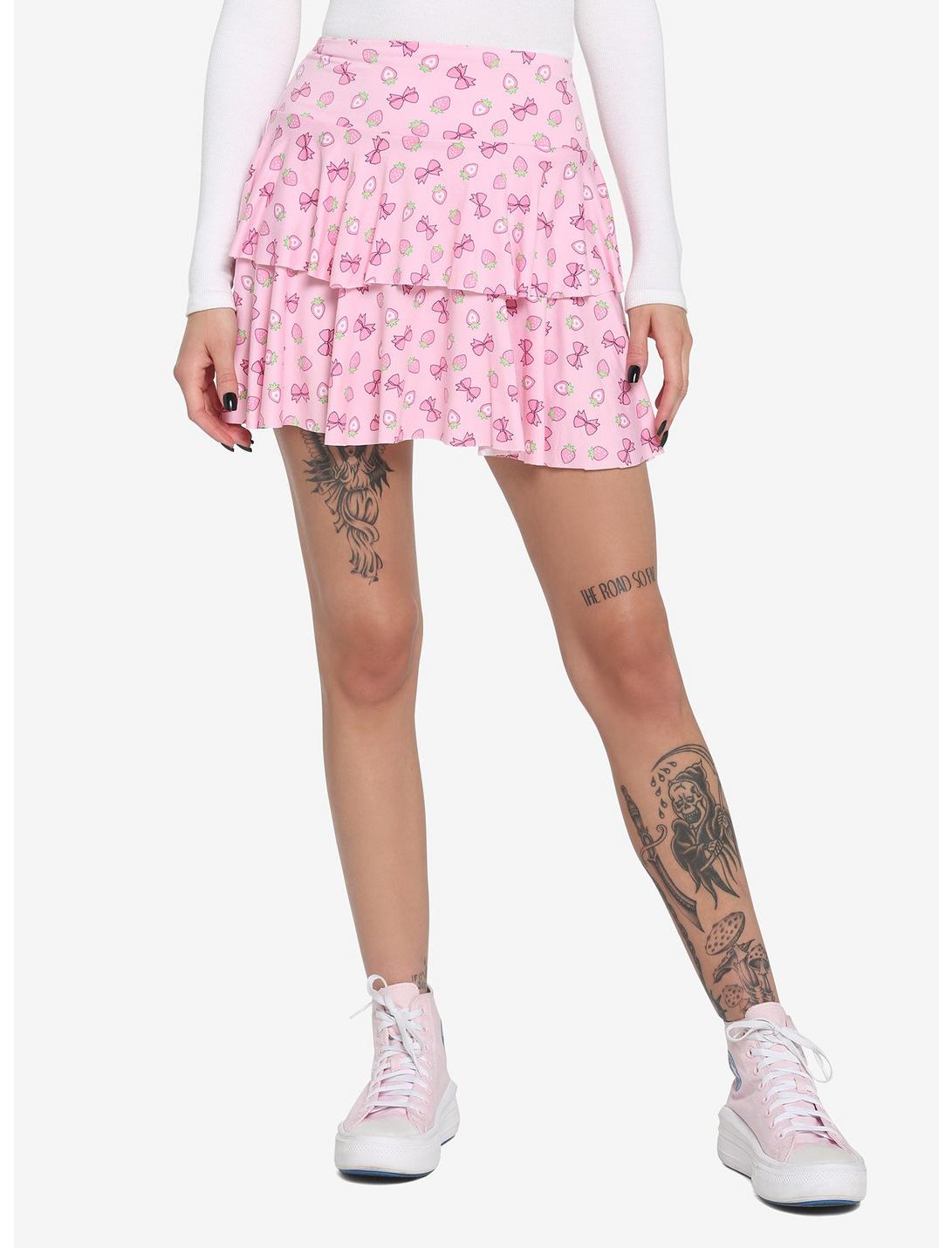 Stawberries & Bows Tiered Skirt HUNIVERS Stawberries & Bows Tiered Skirt -transcendentactive shop 19384908 hi