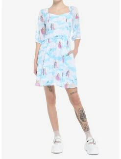 HUNIVERS Disney Sleeping Beauty Clouds Long-Sleeve Dress -transcendentactive shop 19466971 av1